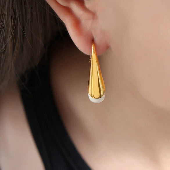 Women's Ins Cold Style Geometric 316L Stainless Steel Goldplated Earrings