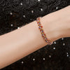 Women's Irregular Copper Bracelet With Flower Motif And Zircon Inlay Electroplated Fashion Jewelry