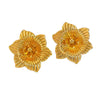 Women's Irregular Flower Earrings Exaggerated Electroplated Iron Statement Jewelry In A Vintage Old Money Style