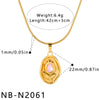 Women's Irregular Flower Geometric Necklace With Resin Inlay And Electroplated Stainless Steel Pendant