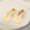 Women's Irregular Geometric Earrings With Electroplated Finish And Silver Earring Posts Fashion Statement Jewelry Wholesale