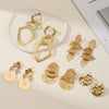 Women's Irregular Geometric Earrings With Electroplated Finish And Silver Earring Posts Fashion Statement Jewelry Wholesale