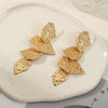 Women's Irregular Geometric Earrings With Electroplated Finish And Silver Earring Posts Fashion Statement Jewelry Wholesale