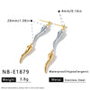 Women's Irregular Geometric Hollow Stainless Steel Earrings With 18K Vacuum Plating Simple Non Fading Style