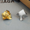 Women's Irregular Geometric Titanium Steel Electroplated Ring