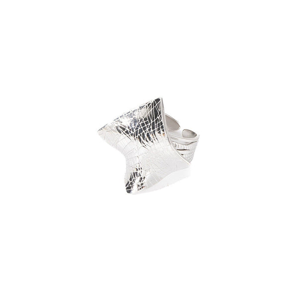 Women's Irregular Geometric Titanium Steel Electroplated Ring
