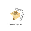 Women's Irregular Geometric Titanium Steel Electroplated Ring