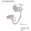 Women's Irregular Open Ring Titanium Steel Pvd Plated Geometric Light Luxury Style