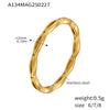 Women's Irregular Open Ring Titanium Steel Pvd Plated Geometric Light Luxury Style