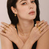 Women's Irregular Open Ring Titanium Steel Pvd Plated Geometric Light Luxury Style