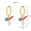 Women's Irregular Resin And Alloy Earrings With Electroplated Multi Element Fashion Design Statement Jewelry