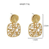 Women's Irregular Resin And Alloy Earrings With Electroplated Multi Element Fashion Design Statement Jewelry