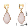 Women's Irregular Resin And Alloy Earrings With Electroplated Multi Element Fashion Design Statement Jewelry