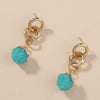 Women's Irregular Resin And Alloy Earrings With Electroplated Multi Element Fashion Design Statement Jewelry