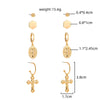 Women's Irregular Resin And Alloy Earrings With Electroplated Multi Element Fashion Design Statement Jewelry