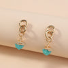 Women's Irregular Resin And Alloy Earrings With Electroplated Multi Element Fashion Design Statement Jewelry