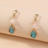 Women's Irregular Resin And Alloy Earrings With Electroplated Multi Element Fashion Design Statement Jewelry
