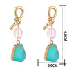 Women's Irregular Resin And Alloy Earrings With Electroplated Multi Element Fashion Design Statement Jewelry