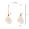 Women's Irregular Resin And Alloy Earrings With Electroplated Multi Element Fashion Design Statement Jewelry