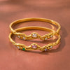 Women's Irregular Stainless Steel Bangle With Zircon Inlay Elegant Fashion Jewelry With Vacuum Plated Finish