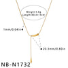 Women's Irregular Water Drop Geometric Pendant Necklace In Electroplated Stainless Steel With Regular Chain