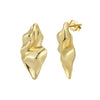 Women's Irregular Wrinkled Metal S925 Sterling Silver Earrings