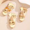 Women's Jewelry Alloy Half Face Exaggerated Style Electroplating Earrings Necklaces And Hand Accessories Set