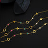 Women's Jewelry Bracelet Titanium Steel 18K Gold Plated Fourleaf Flower Rhombus Light Luxury Style