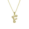 Women's Jewelry Copper And Brass Electroplated Letter Pendant Ochain Necklace