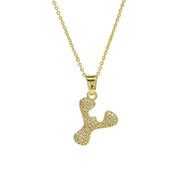 Women's Jewelry Copper And Brass Electroplated Letter Pendant Ochain Necklace