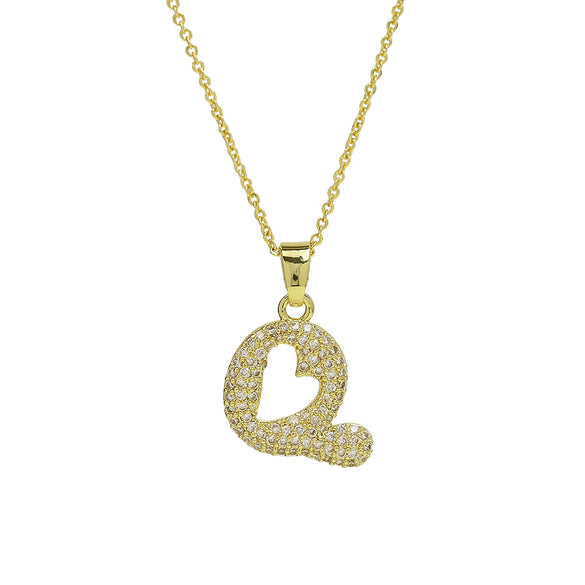 Women's Jewelry Copper And Brass Electroplated Letter Pendant Ochain Necklace