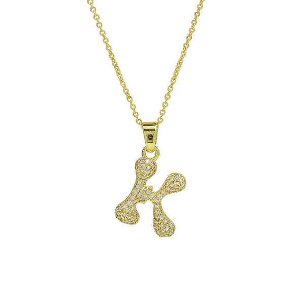 Women's Jewelry Copper And Brass Electroplated Letter Pendant Ochain Necklace