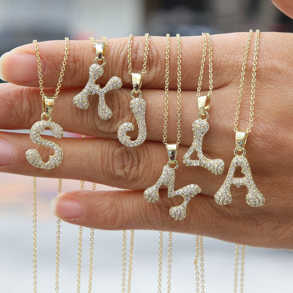 Women's Jewelry Copper And Brass Electroplated Letter Pendant Ochain Necklace