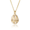 Women's Jewelry Copper Drop Shape Pendant Easter Egg Retro Religious Necklace Electroplating O Word Chain