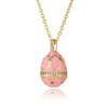 Women's Jewelry Copper Drop Shape Pendant Easter Egg Retro Religious Necklace Electroplating O Word Chain
