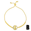 Women's Jewelry Copper Goldplated Artificial Gemstones And Semiprecious Stones Zircon Bracelet