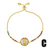 Women's Jewelry Copper Goldplated Artificial Gemstones And Semiprecious Stones Zircon Bracelet