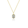 Women's Jewelry Copper Plated Real Gold Geometric Hexagon Zircon Necklace