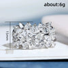 Women's Jewelry Copper Ring With Geometric Pattern And Zirconia Treatment