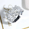 Women's Jewelry Copper Ring With Geometric Pattern And Zirconia Treatment