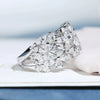 Women's Jewelry Copper Ring With Geometric Pattern And Zirconia Treatment