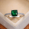 Women's Jewelry Copper Square Ring With Microinlaid Zircon And Sapphire Blue Diamond Natural Geometric Style