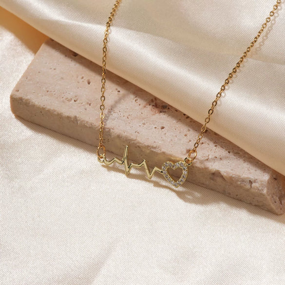 Women's Jewelry Copper Twisted Chain Electroplated Electrocardiogram Clavicle Chain Niche Small Waist Chain Simple Elegant Trendy