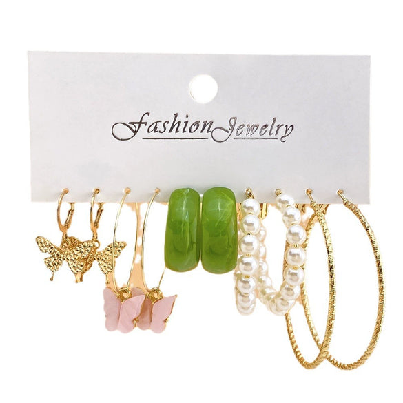 Women's Jewelry Crystal Alloy Retro Natural Style Butterfly Microinlay Earrings