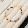 Women's Jewelry Egg Yolk Copper Geometric Handmade Necklace Bracelet Light Luxury Niche Woolen Chain