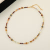 Women's Jewelry Egg Yolk Copper Geometric Handmade Necklace Bracelet Light Luxury Niche Woolen Chain