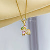 Women's Jewelry Fruit Pendant Necklace With Gemstone And Zircon On Copper O Chain Electroplated In Light Luxury Style