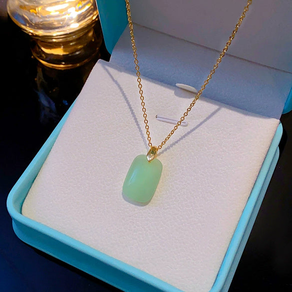 Women's Jewelry Geometric Light Luxury Style Titanium Steel And Copper Necklace With Electroplating Treatment