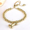 Women's Jewelry Gold Plated Balloon Az Letters Bracelet With Geometric Design And Electroplating Process