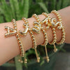 Women's Jewelry Gold Plated Balloon Az Letters Bracelet With Geometric Design And Electroplating Process